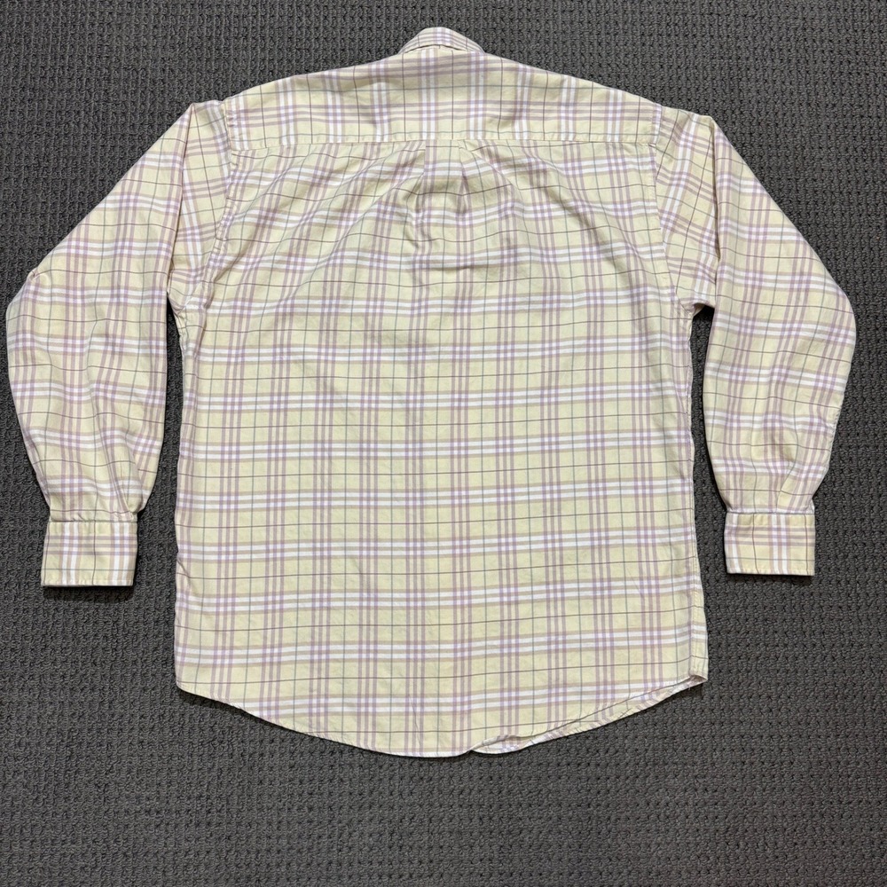 Burberry London Flannel Shirt Mens Medium Check Plaid Button Long Sleeve USA‎ - Picture 4 of 7